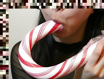 ASMR Sucking On A Candy Cane