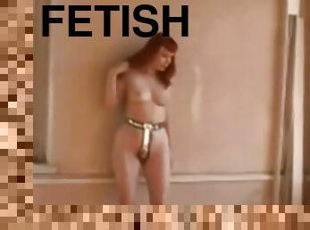 a fetish page redhead chastity belt gag clip