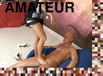 amateur, jouet, fétiche, exotique, domination, brunette, femme-dominatrice, fessée