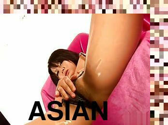 Asian Masturbates Her Pussy