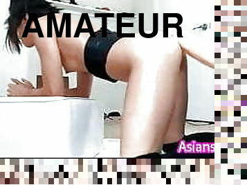 asiatique, amateur, babes, fellation, compilation, bdsm, femme-habillée-mec-nu, bukkake, belle, gode
