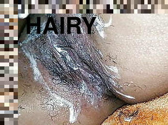 teen latina shaving her hairy brunette pussy and ass