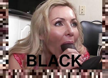 Passionate, Blonde Woman, Lisa Demarco Is Riding A Big, Black Cock And Moaning While Cumming
