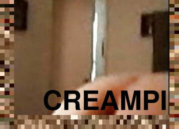 Pushing out the Creampie