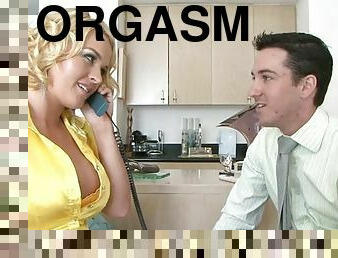 Nasty hot ass lady Krissy Lynn gets drilled doggystyle in a hot orgasm