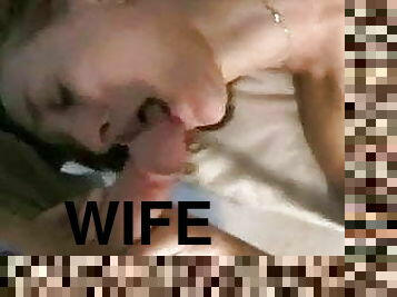 femme, fellation, ejaculation-sur-le-corps, milf, maison, maman, sale, sur-le-visage, ejaculation