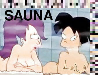 Futurama - Amy Wong Flashing Her Tits in the Sauna