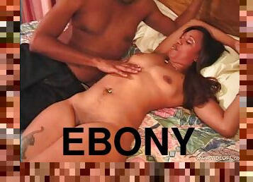 In a cheap motel an ebony couple gets their freak on