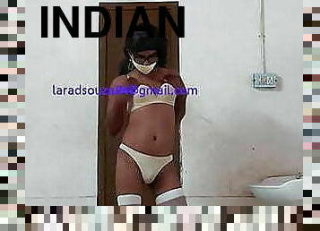 Indian sexy crossdresser slut Lara D&#039;Souza in bikini