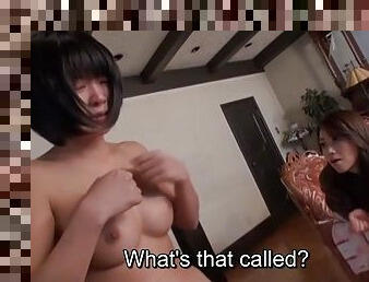 Subtitled Maki Hojo and Saaya Takazawa CFNF femdom hell