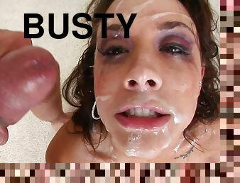 Fantastic hardcore facial cumshot compilation video with busty bitches