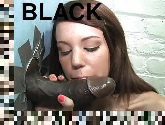 Exquisite Lizzie Tucker Sucks A Giant Black Rocket In A Gloryhole