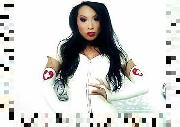 A steaming hot Asian sex doll Asa Akira is a naughty nurse