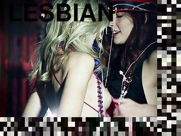 Sexy betties are making out in a hot lesbian scene