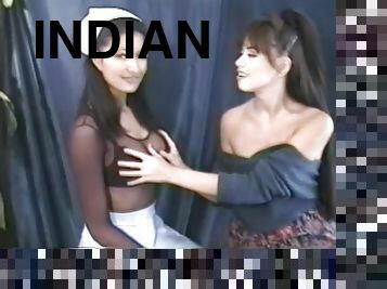 Two naughty Indian chicks have threesome sex with White guy