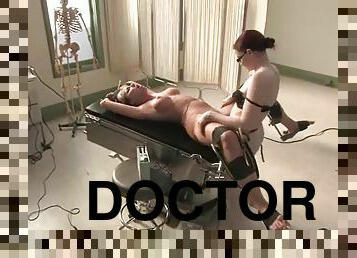 Naughty Doctor Strapon Fucks the Dominated Blonde in the Hospital