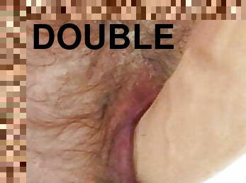 Double gode dans le cul