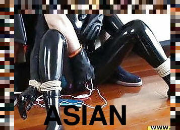 asiatisk, onani, orgasme, tenåring, japansk, massasje, bdsm, kinky, fetisj, latex