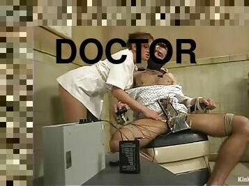 Smoking hot doctor is torturing her man patient