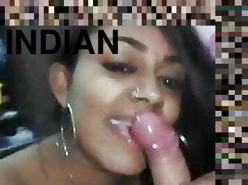 Sexy Indian swallowing cum.