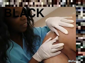 levrette, infirmière, anal, fellation, ejaculation-sur-le-corps, médecin, ébène, interracial, ados, black