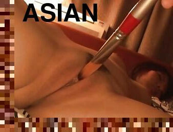 Asian redhead getting cunt teased sucks horny cock