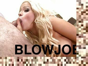 Cami Cole the teen blonde with curly hair sucking big dick