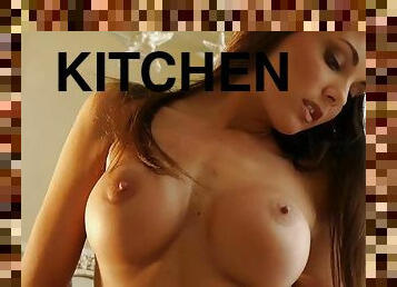 Hillary Fisher is too hot to cook in the kitchen
