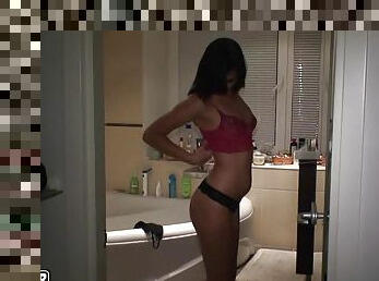 Horny homemade masturbation session with a kinky brunette