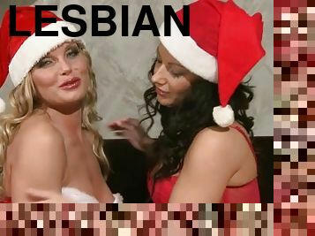 Silvia And Teajul - Two Sexy Santa Girls Lesbian Action