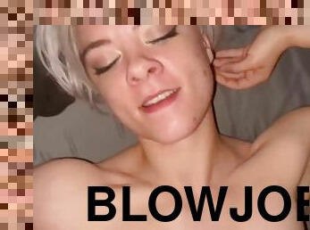 Hot blonde slut sucks Eddie Danger’s big cock while using a vibrator POV and gets fucked hard