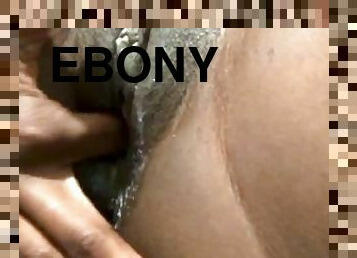 Just a little tease! Ebony’s sexy little pussy is super wet and needs to fuck!