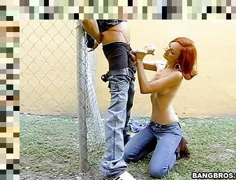 Back Alley Tugjob With a Horny Ginger