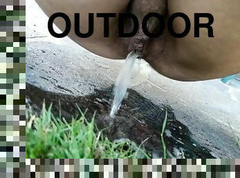 Power Pissing Outdoor - Pee on My Beautiful Toes