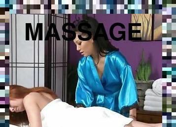 Sexy Babes Eat Each Other Out On Top Of A Massage Table