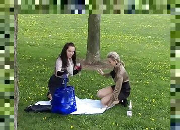 Two Elegant Babes End Up Covered With Food And Booze On WAM Video