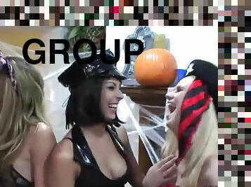 Awesome Group Sex In Halloween Party