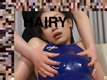 Kinky Maki Tomada Gets Her Hairy Pussy Fucked With a Sex Toy