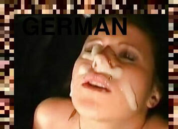 Horny German Sluts Get Gangbanged and Receive a Massive Bukkake Facial