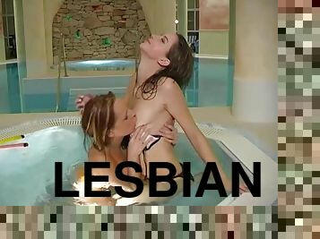 Carmen Gemini And Kyra Lesbian Jacuzzi Action