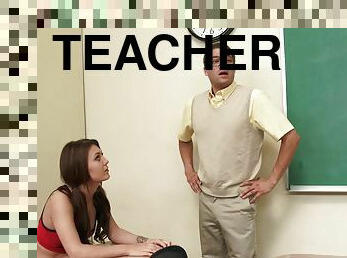 Nerdy guy fucks the hottest girl in class with his big dick