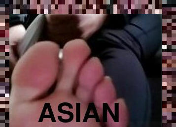 asiatique, amateur, indien, pieds, point-de-vue, britannique, fétiche, solo