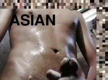 asiatique, baignade, masturbation, amateur, ados, branlette, secousses, ejaculation, mignonne, solo