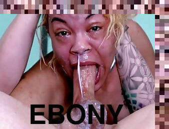 Ebony whore throat and asshole ruined