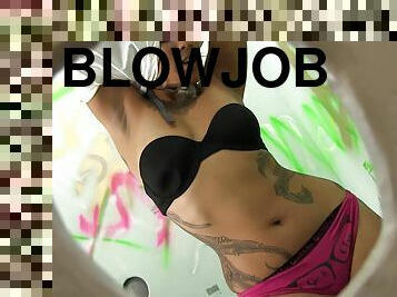 Video of dirty Latina Mercedes Santos pleasuring a gloryhole dick