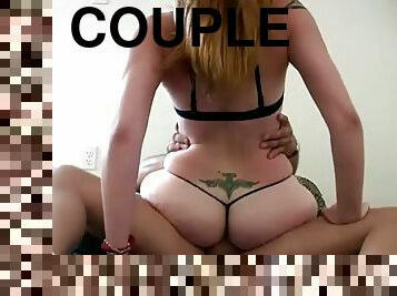 Curvy Chick With Big Hot Ass Riding Her Mans Dick In Cowgirl Pose
