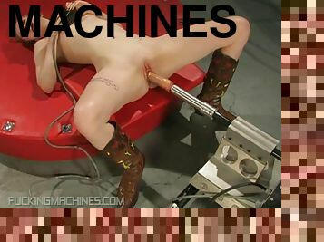 Excited Beautiful Girl Totally Fucked by Machine