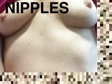 Girl next door teases her nipples
