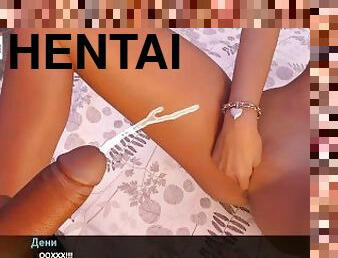 masturbation, chatte-pussy, secousses, petite-amie, hentai, 3d, bite