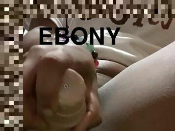 Ebony fucking dildo.